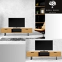 Szafka RTV-27 Drewno Lite Dąb Loft Lakier Rozmiary od 100 cm do 200 cm PREMIUM